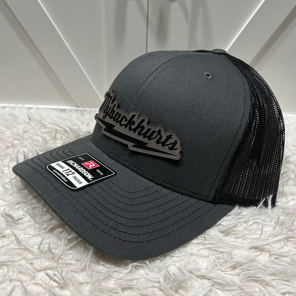 My Back Hurts Laser Engraved Trucker Richardson 112 Hat.